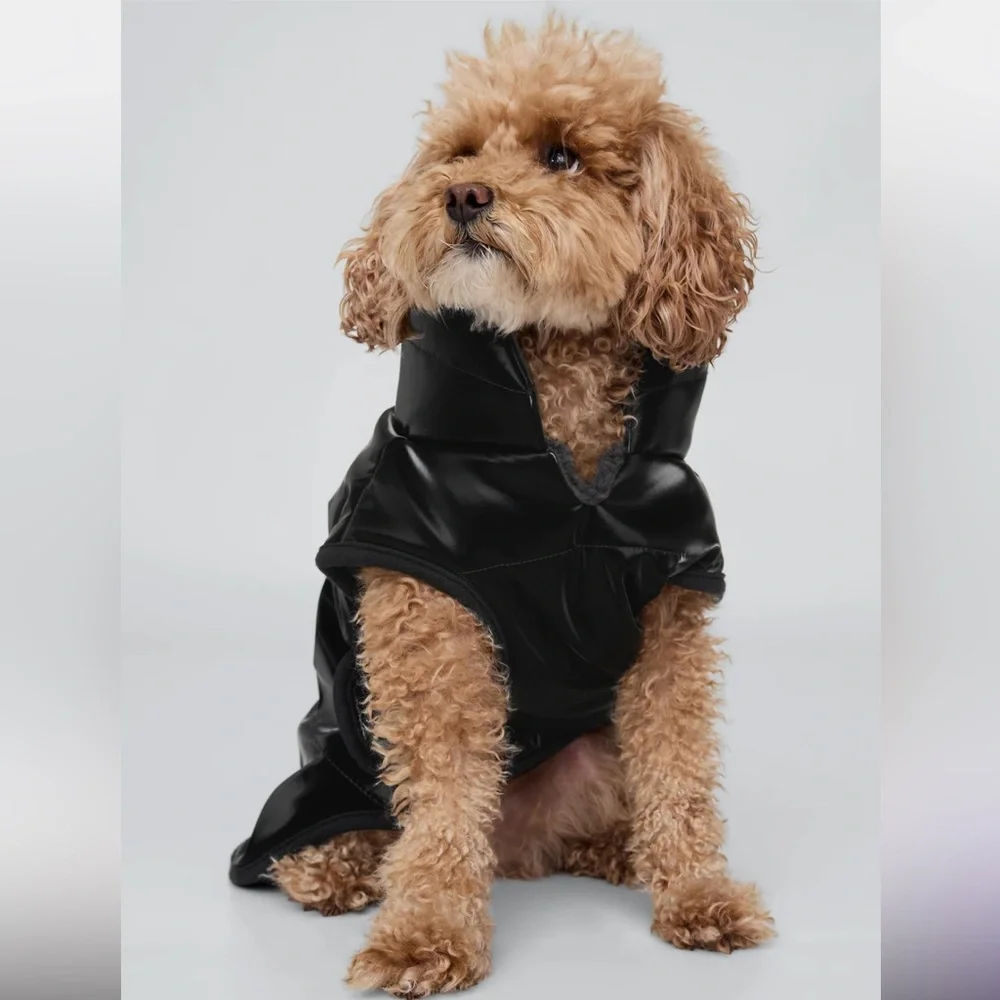 Gap Dog Coat Black Quilted Puffer Size M NWT Warm Winter Puppy Jacket